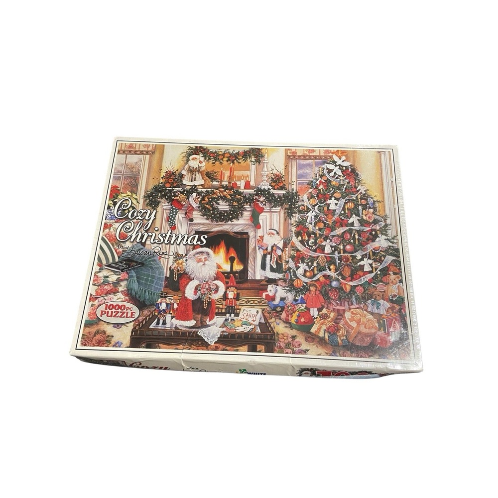 White Mountain Cozy Christmas Susan Rios 1000 Pieces Puzzle NEW